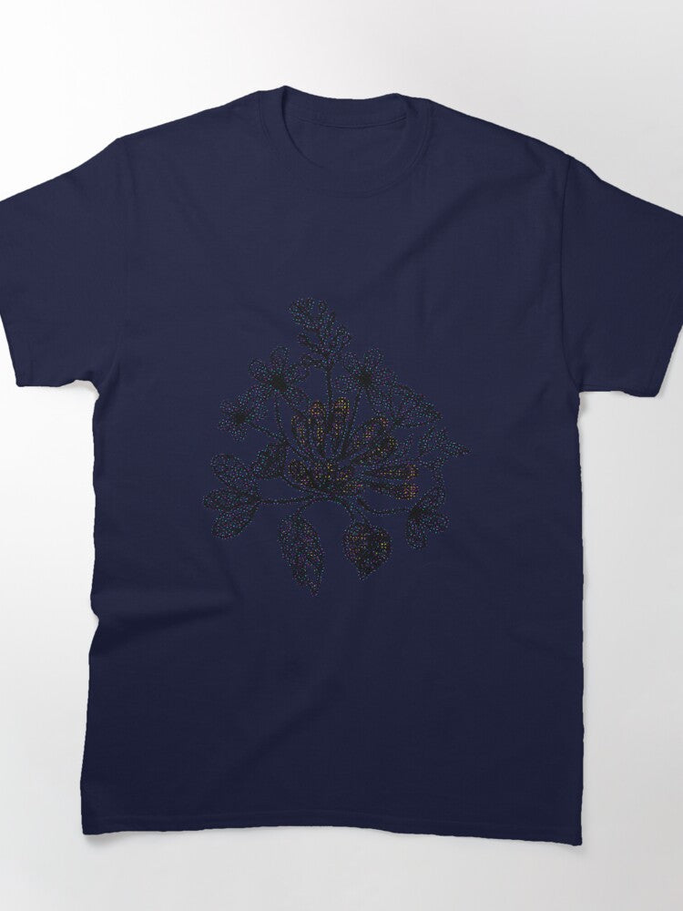 Stitched Thread Pattern Minimalist Art Oversized Tee