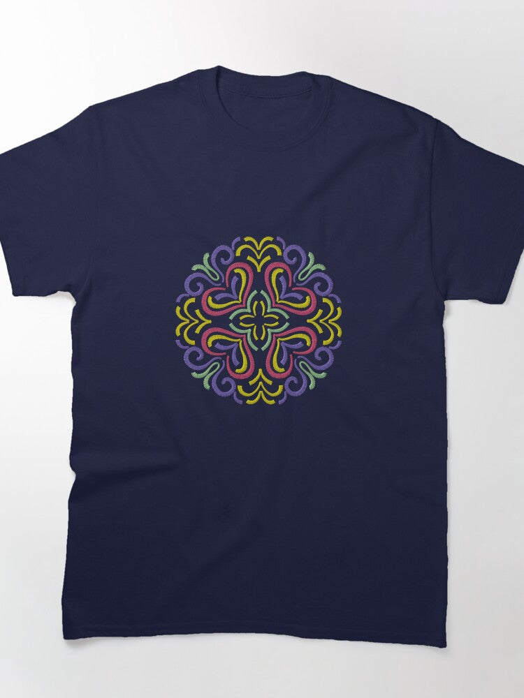 Realistic Digital Embroidery Art Effect Oversized T-Shirt