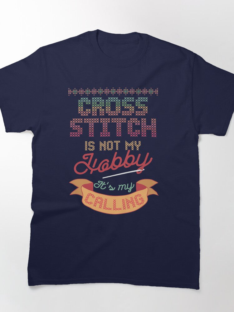 Cross Stitch Calling | Sacred Needlepoint Hobby Oversized Tee