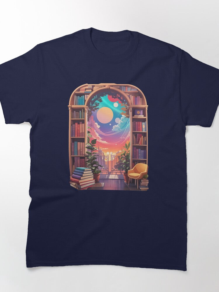 Library Oversized T-Shirt Aesthetic Bookworm Longline Graphic Tee