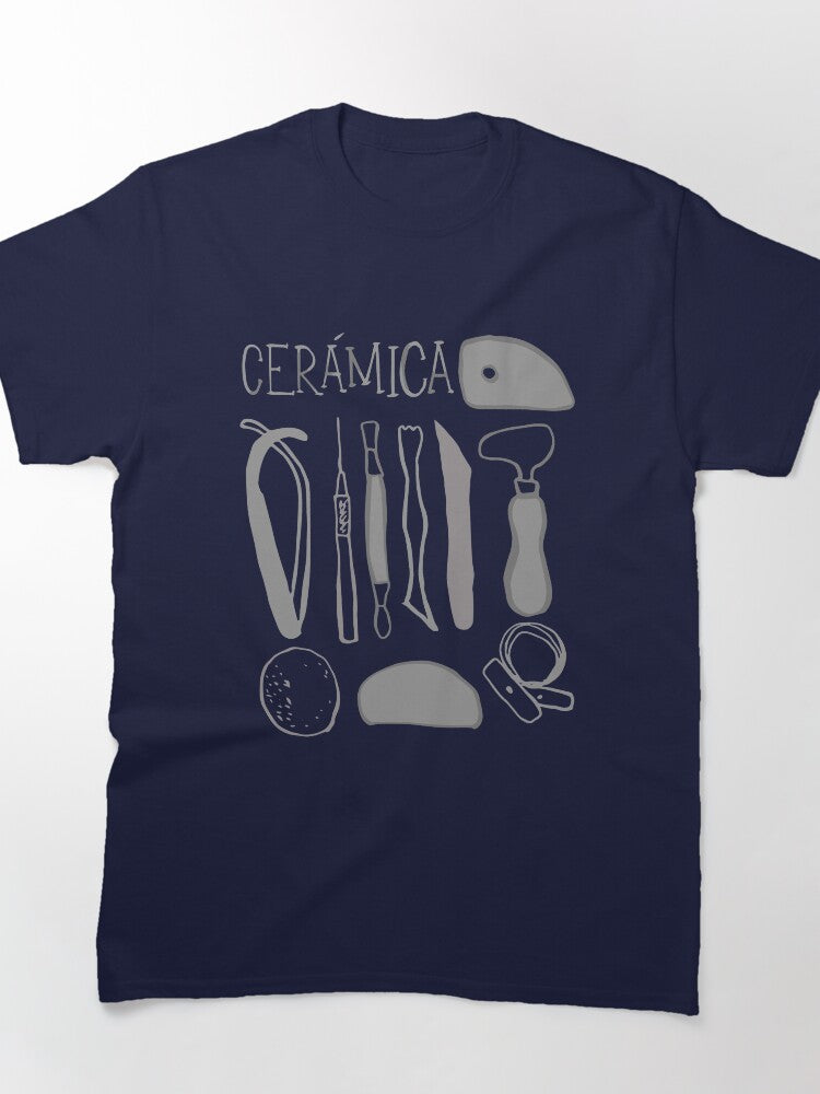 Spanish Ceramic Pottery Tools Heritage Design Oversized T-Shirt