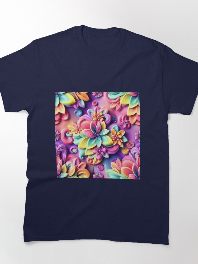 Art Nouveau Exhibition Graphic Shirt | Stylish Botanical Loose Top
