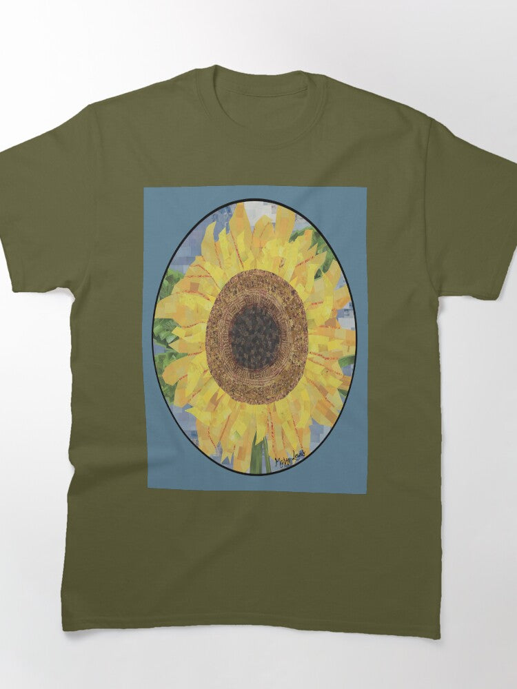Soaring Sunflower Oversized T-Shirt Bright Floral Art Summer Tee