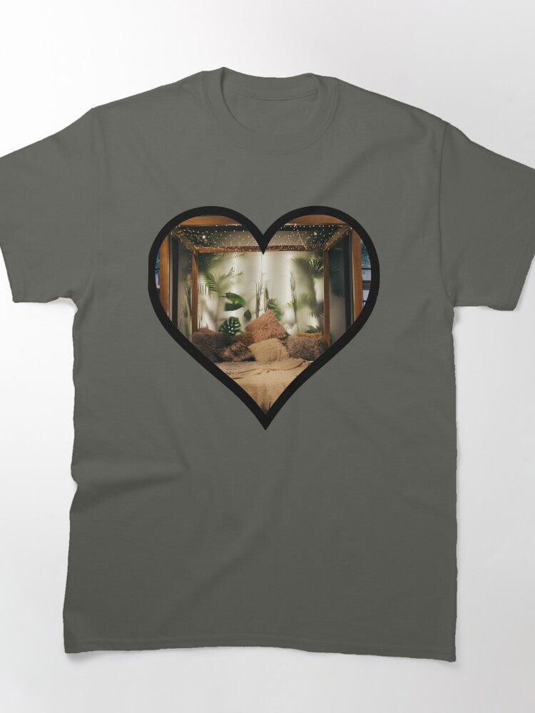 Cozy Plush Bed Heart Shirt Soft Aesthetic Oversized Loungewear