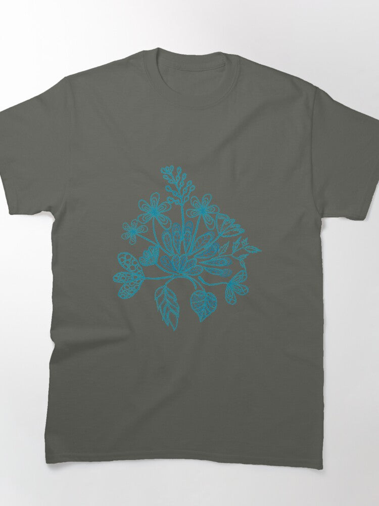 Textured Thread Pattern Stitched Style Oversized Tee