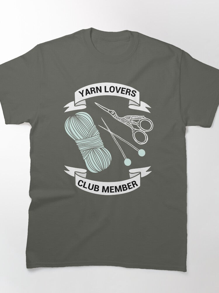 Yarn Lovers Club Tee | Funny Knitting Community Oversized Top