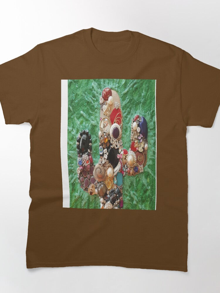 Cactus Jewelry Design Oversized T-Shirt Desert Succulent Art Top