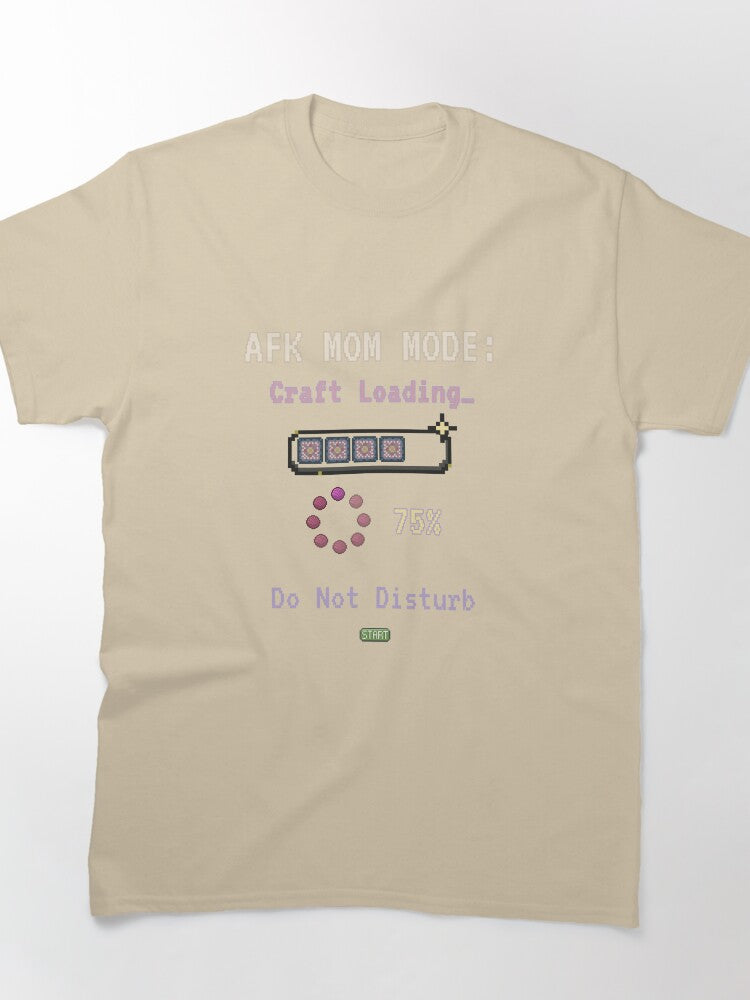 AFK Mom Mode Crochet Gamer Shirt Pixel Art Cottagecore Oversized