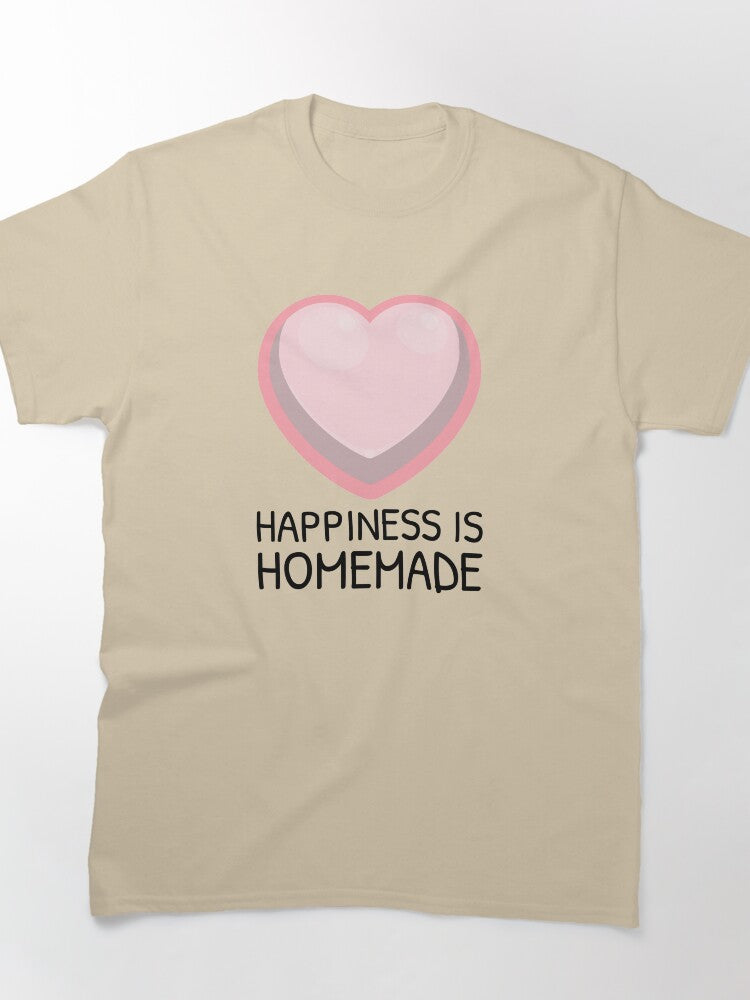 Happiness Is Homemade Heart Graphic Comfort Oversized T-Shirt