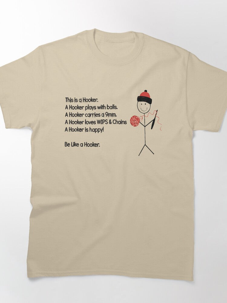 Fearless Crochet Hooker Graphic Tee Summer Oversized Gift Shirt