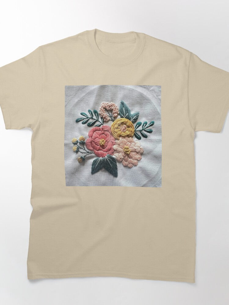 Cute Floral Embroidery Design Aesthetic Oversized Fashion Top