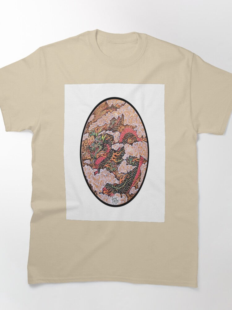 Tattoo Style Dragon Irezumi Oversized T-Shirt Japanese Art Top