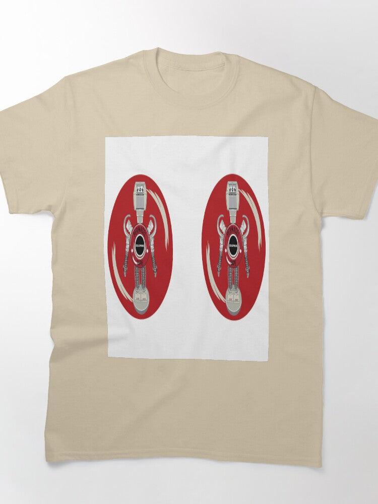 Funk-O-Naut Space Robot Oversized T-Shirt Fun Sci-Fi Graphic