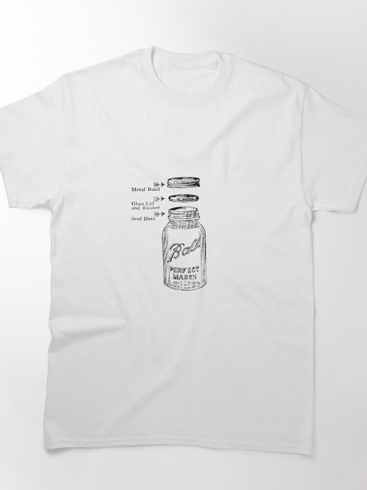 Vintage Ball Mason Jar Shirt - Retro Farmhouse Aesthetic Oversized Tee