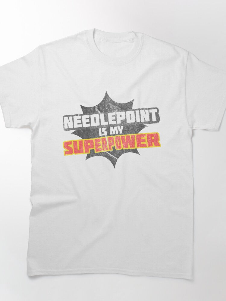 Needlepoint Superpower | Heroic Crafting Gift Oversized Tee