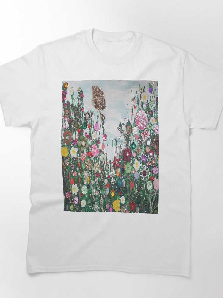 Wildflower Meadow Nature Art Oversized T-Shirt Floral Graphic Tee