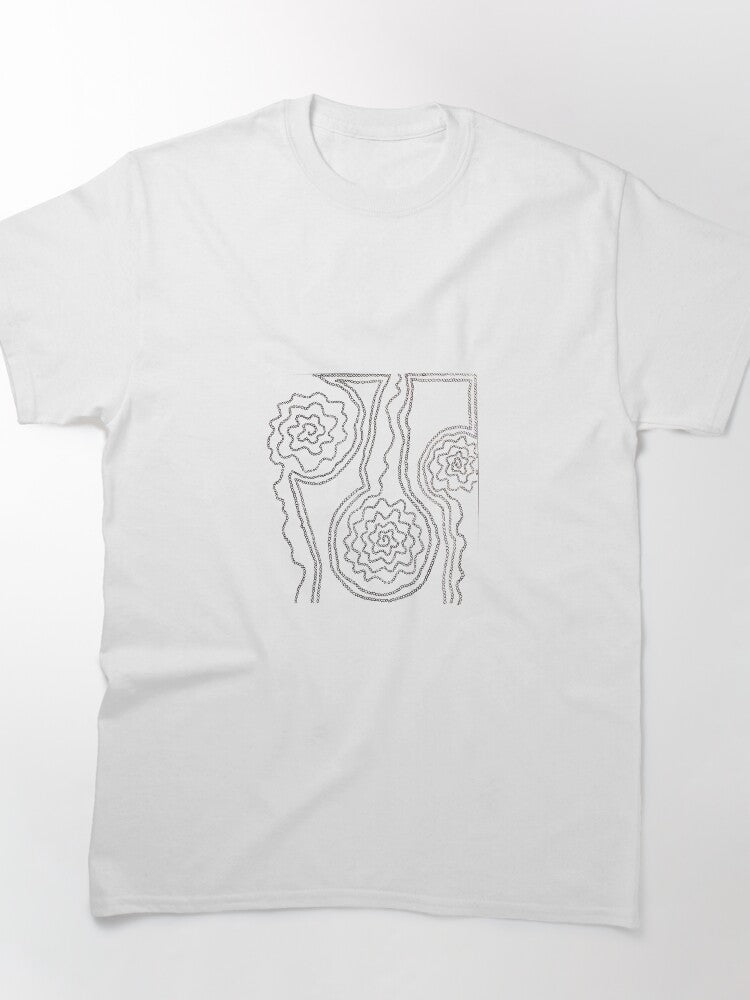 Abstract Dots Pattern Modern Minimalist Oversized T-Shirt