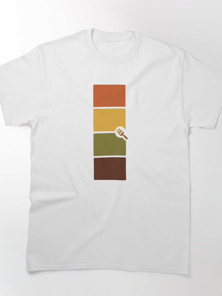 National Coloring Book Day Tee Retro Palette Oversized Graphic Shirt