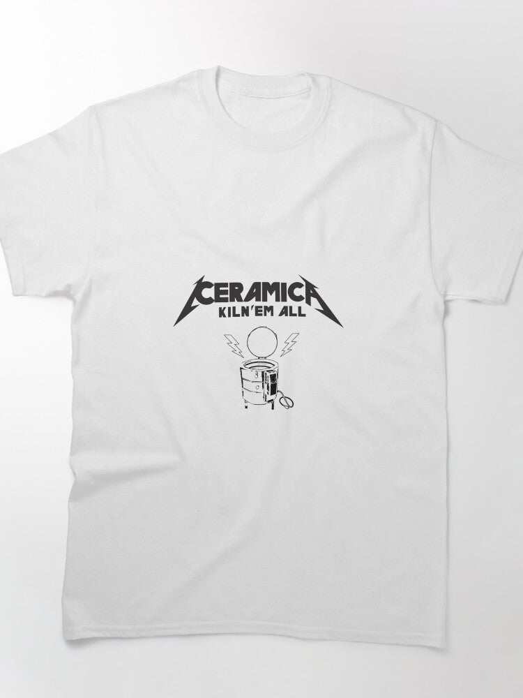 Minimalist Ceramica Typography Artisan Style Oversized T-Shirt