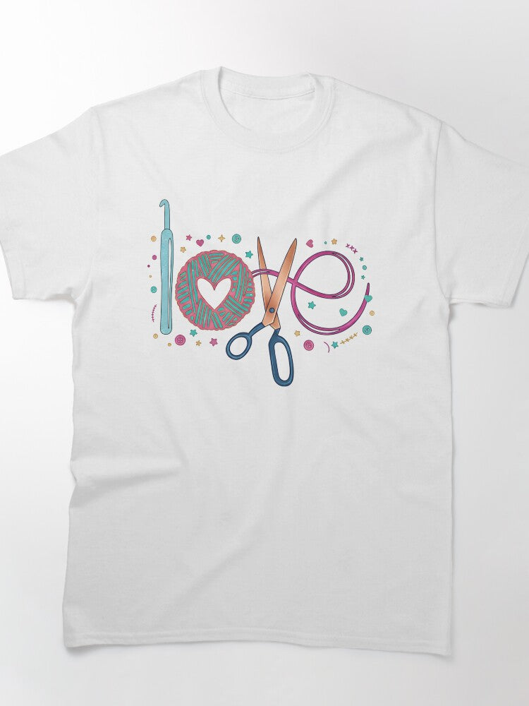Crochet Love Mom Life | Knitting Lover Gift Oversized Shirt