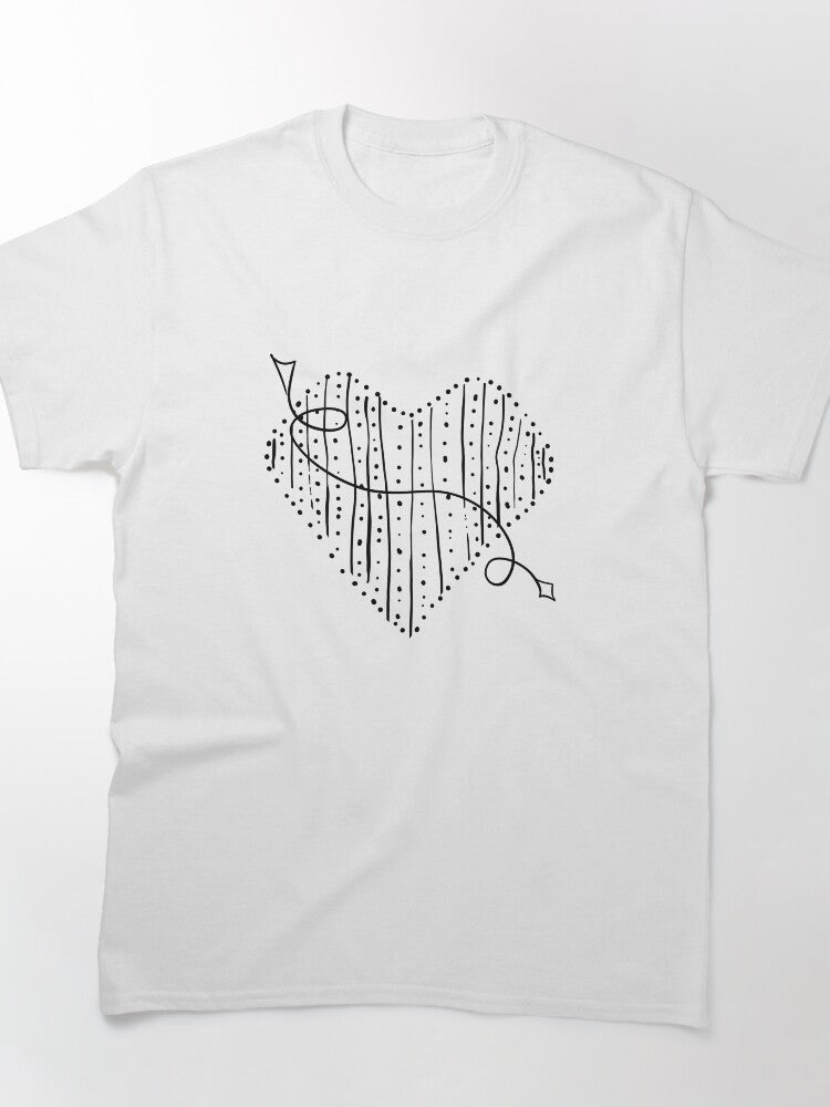 Cupid Heart Romantic Graphic Art Oversized Cotton T-Shirt