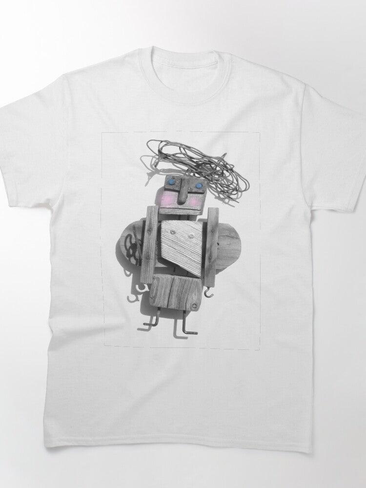 Grumpy Angel Funny Illustration Oversized T-Shirt Moody Art Print