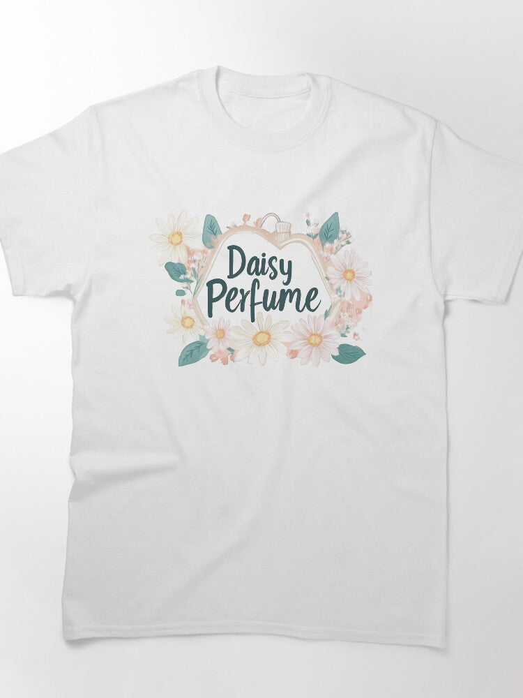 Daisy Perfume Aesthetic Shirt - White Floral Fragrance Graphic Tee