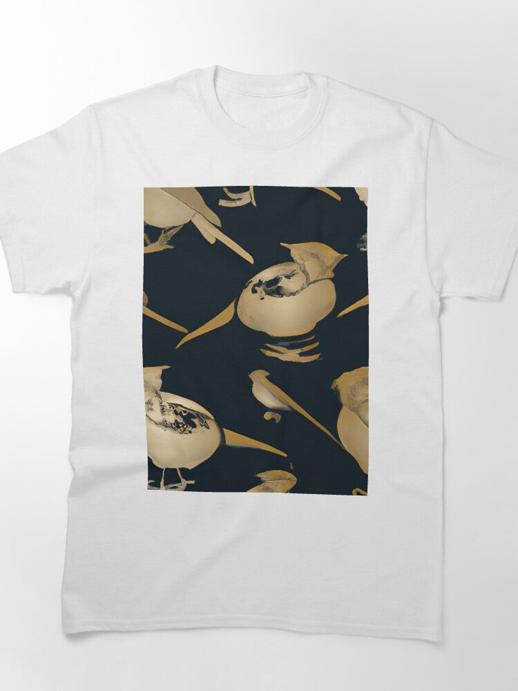 Golden Birds Nature Tee - Every Birdy Oversized Graphic Shirt