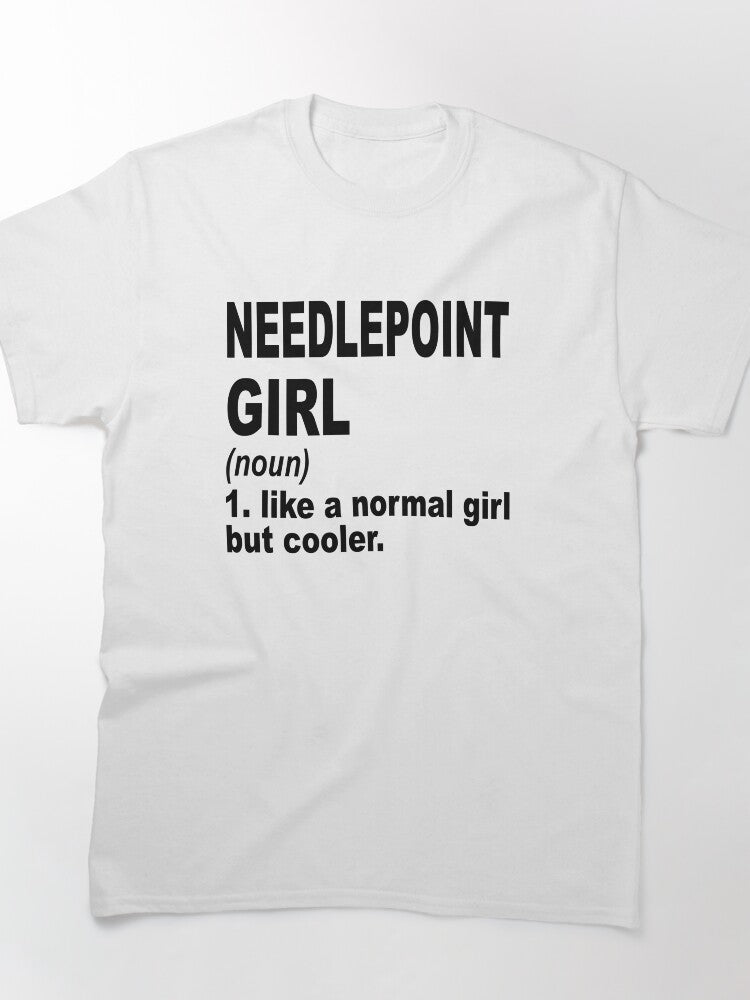 Cooler Needlepoint Girl | Trendy Craft Lover Oversized Top