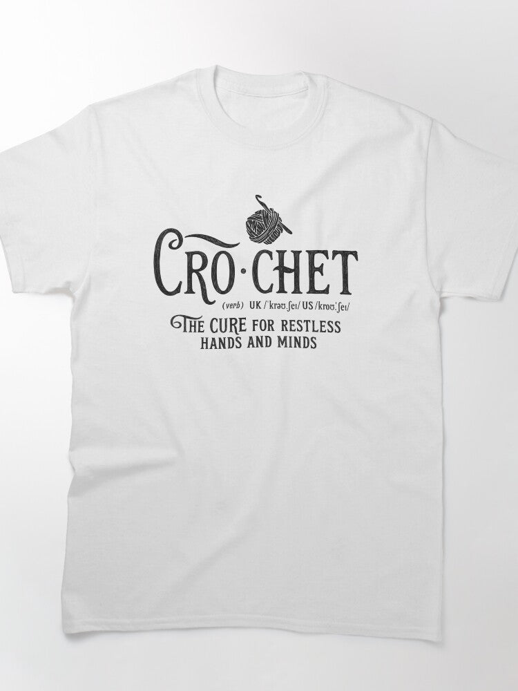 Crochet Verb Definition Oversized T-Shirt Creative Grammar Gift