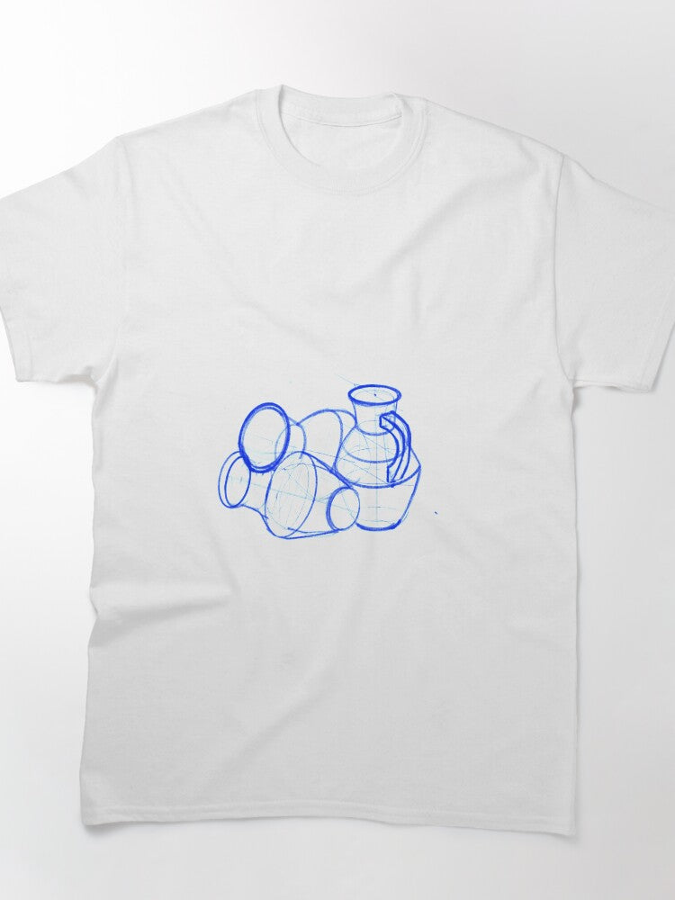 Academic Drawing of Decanter Fine Art Tee Oversized T-Shirt