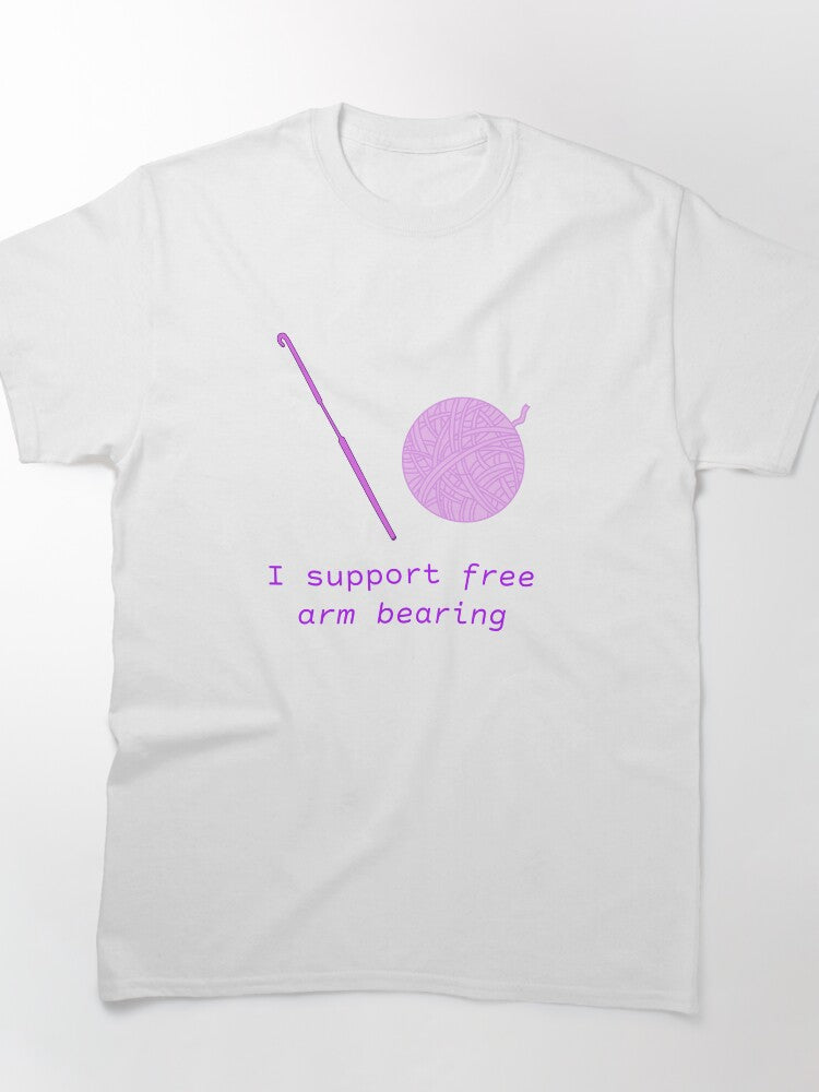 I Support Crochet Awareness Shirt Creative Oversized Hobby Top