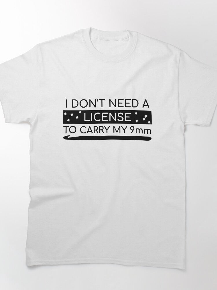 Funny License To Carry 9mm Hook Tee - Oversized Crochet Shirt