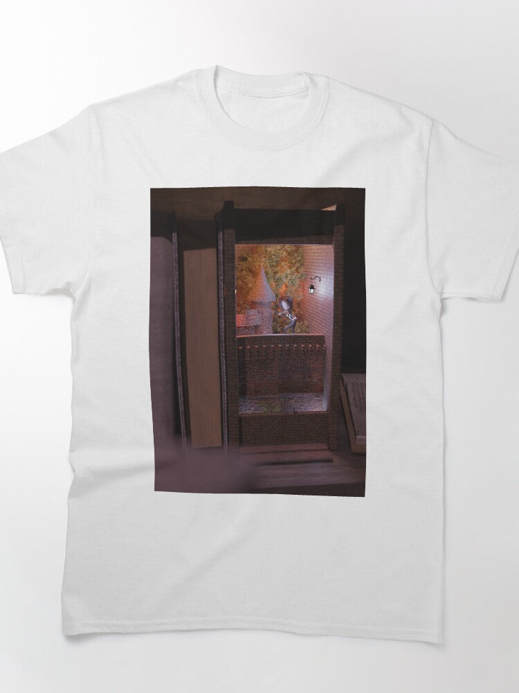 Castle Word Art Tee Miniature Book Castle Oversized Graphic Shirt
