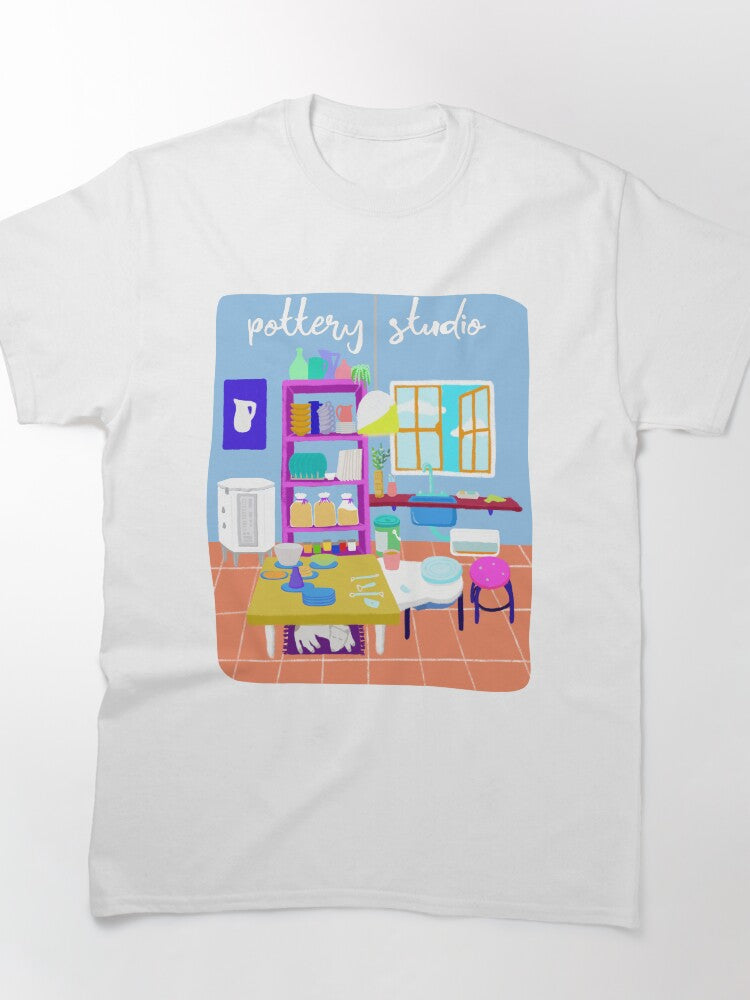 Modern Ceramic Studio Artist Workshop Apparel Oversized T-Shirt