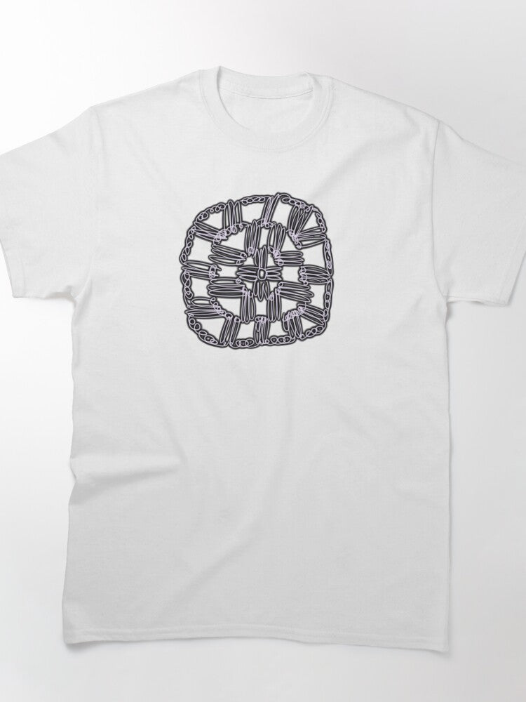 Kawaii Granny Square Crochet Tee Cute Retro Aesthetic Oversized