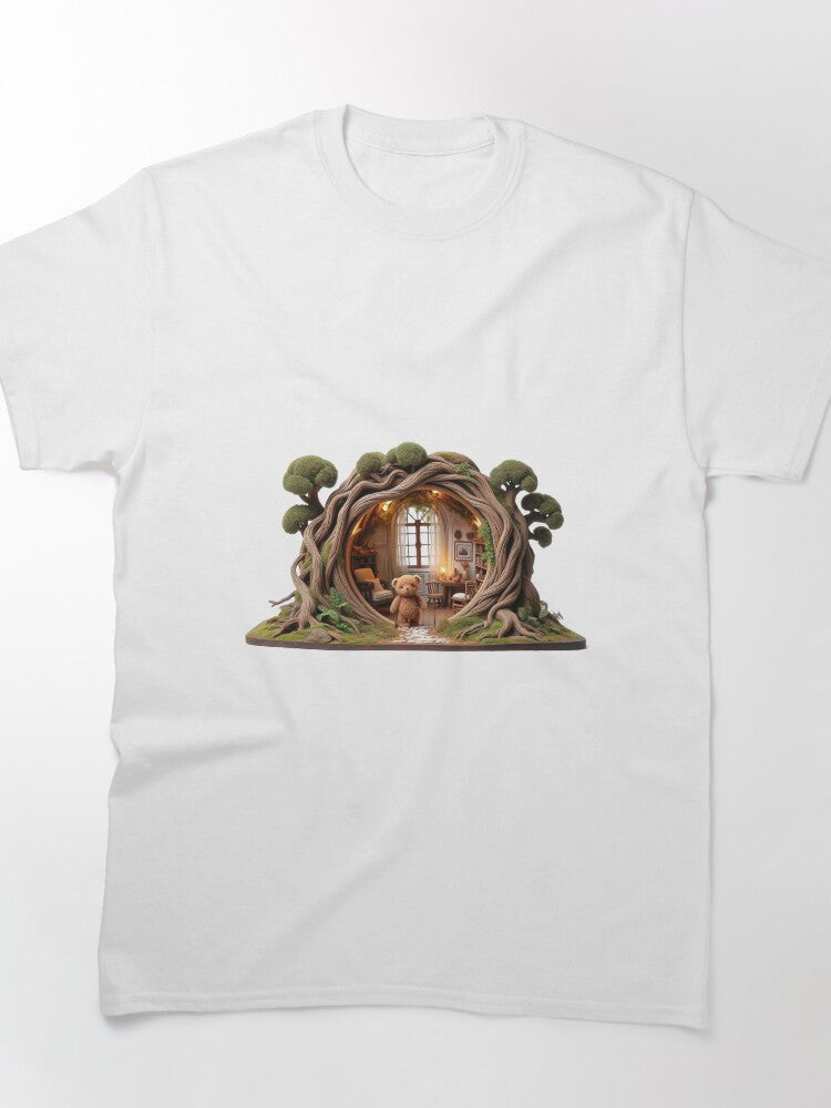 Teddy Bear Portal Tee Enchanted Woodland Oversized Graphic Shirt