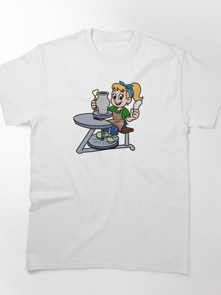 Good Mood Ceramic Artist Creative Workspace Oversized T-Shirt