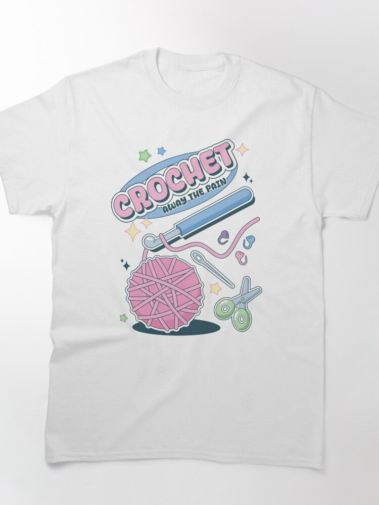 Y2K Retro Crochet Lover T-Shirt Pastel 2000s Aesthetic Oversized