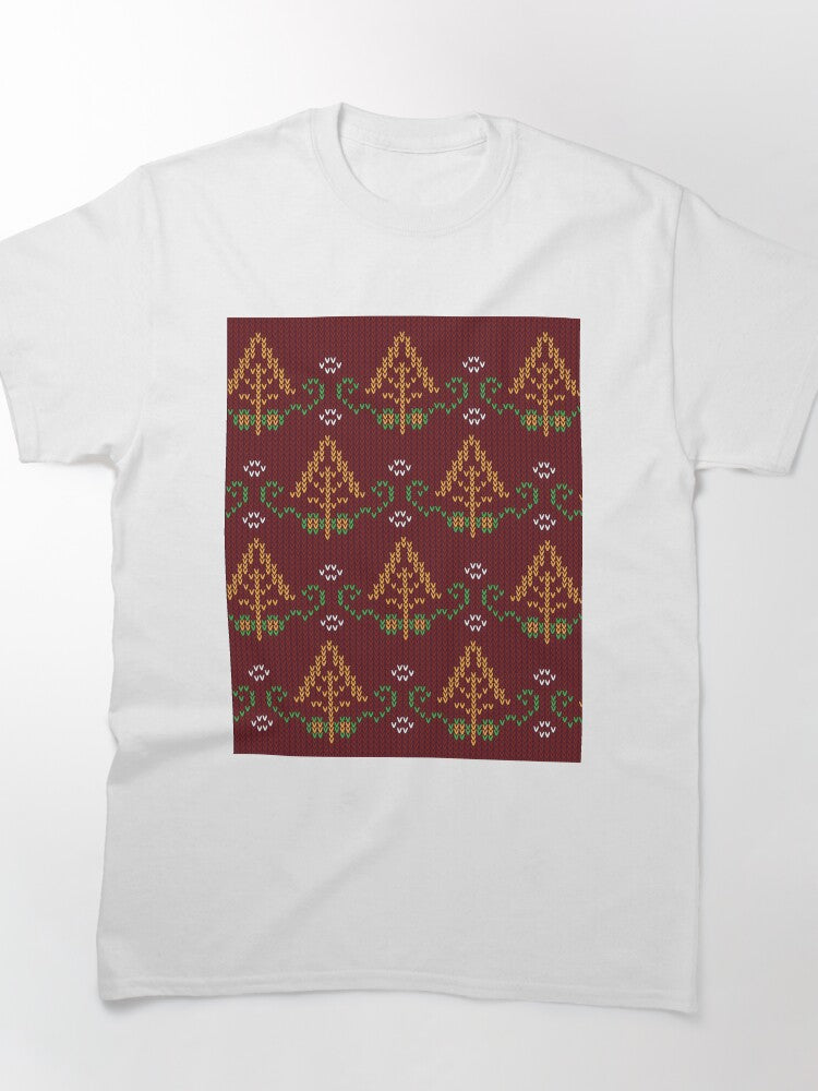 Holiday Baby Knitting Pattern Tee - Oversized Festive Craft Shirt
