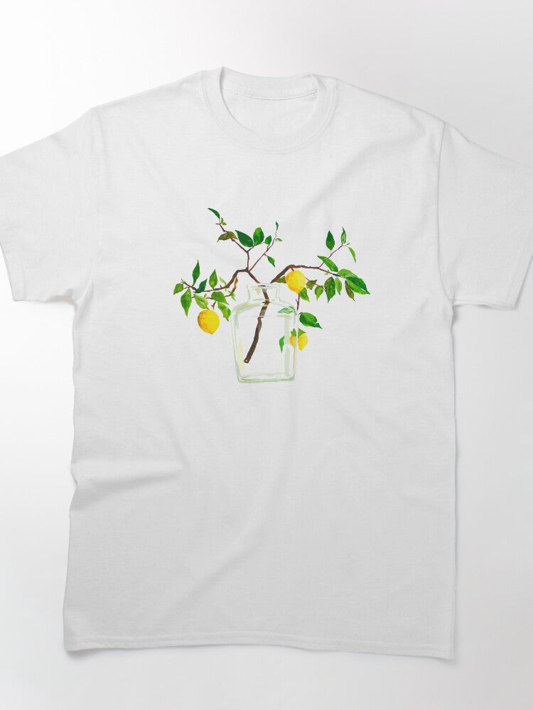 Vintage Lemon Tree Graphic Shirt - Mediterranean Fruit Orchard Tee