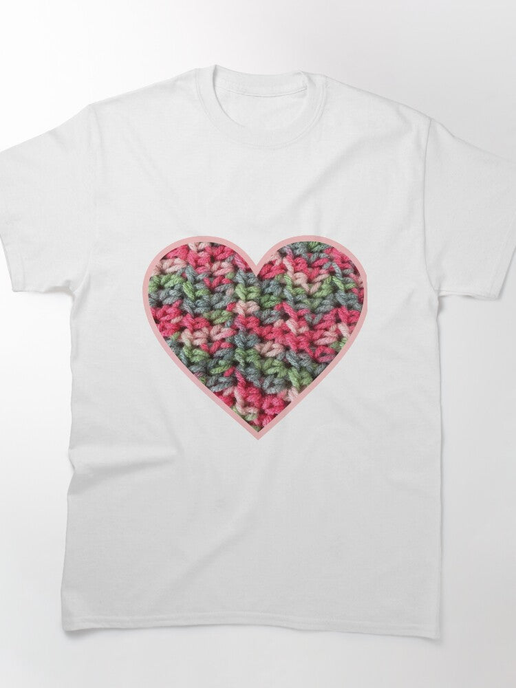 For The Love Of Crochet Shirt Elegant Heart Script Oversized Tee