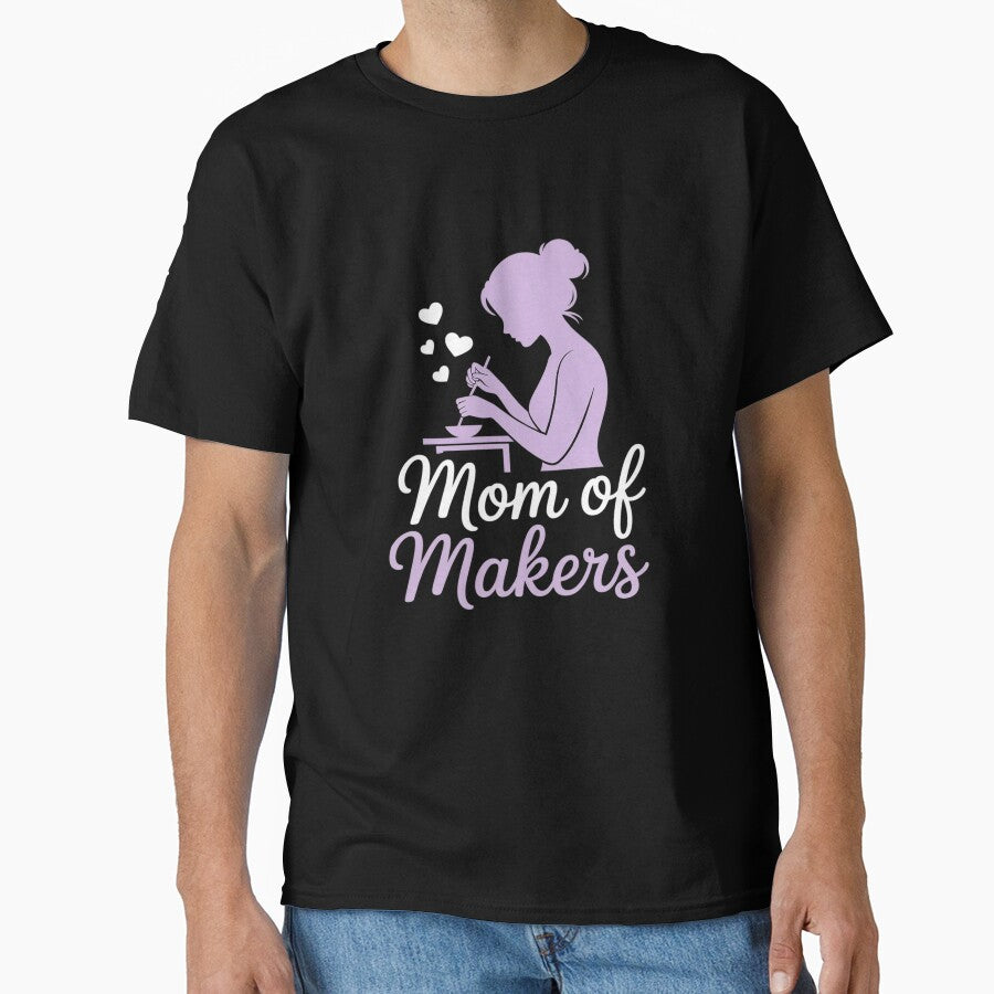 Creative Mom of Makers DIY Artisan Apparel Oversized T-Shirt Black