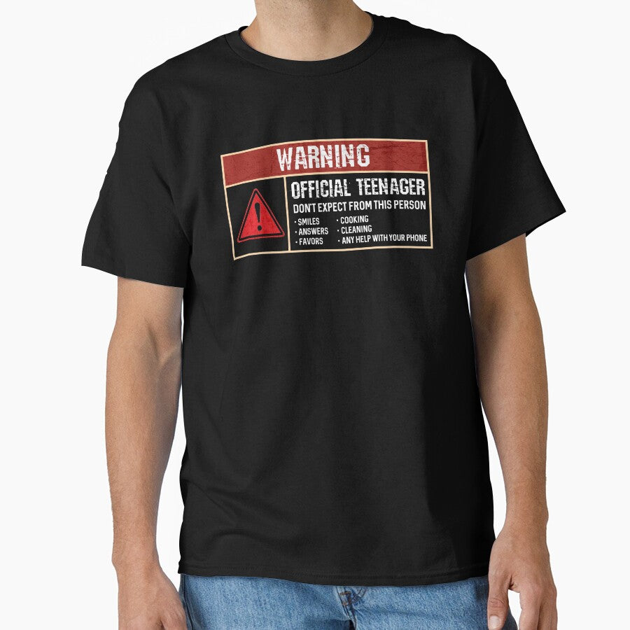 Official Teenager 13th Birthday Funny Gift Oversized T-Shirt Black