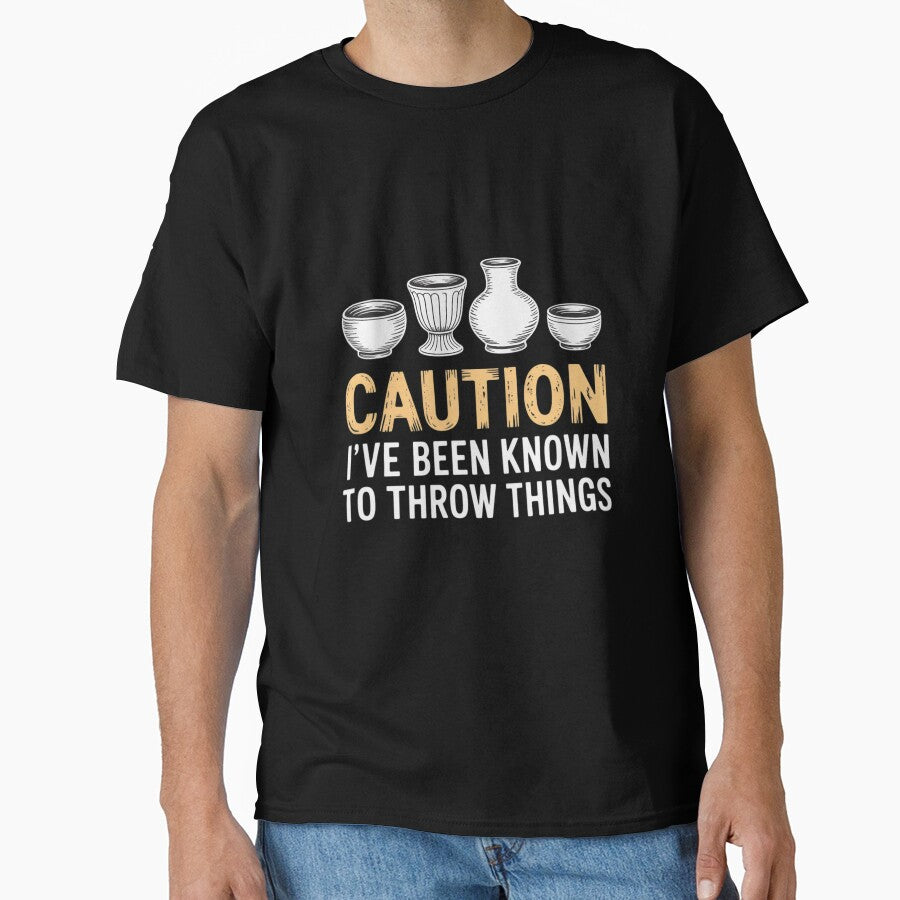 Funny Clay Sculptor Pottery Teacher Humor Oversized T-Shirt Black