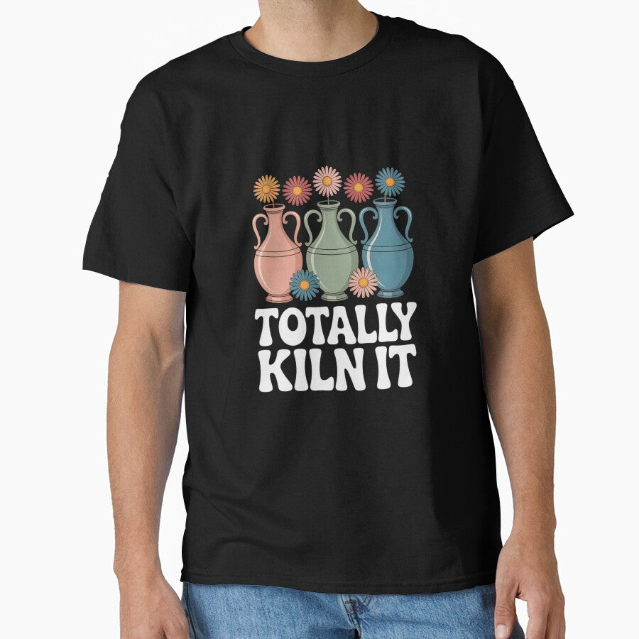 Totally Kiln It Women's Ceramic Artist Gear Oversized T-Shirt Black