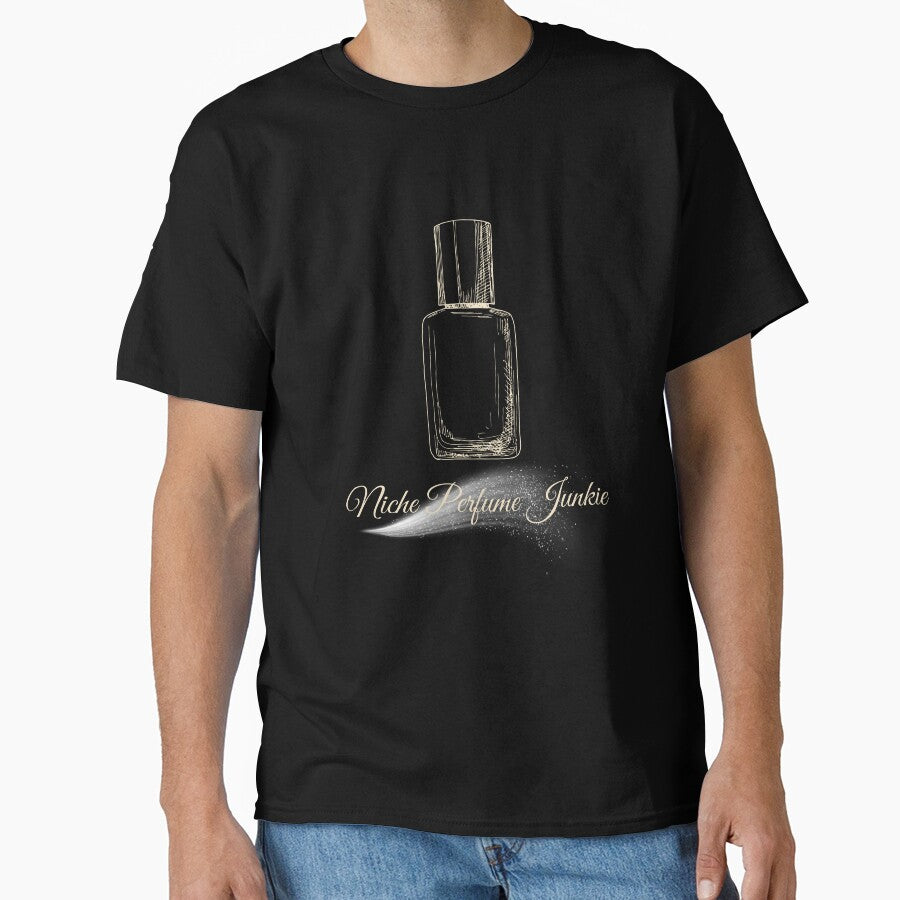 Niche Perfume Junkie Shirt - Premium Fragrance Lover Graphic Tee Black