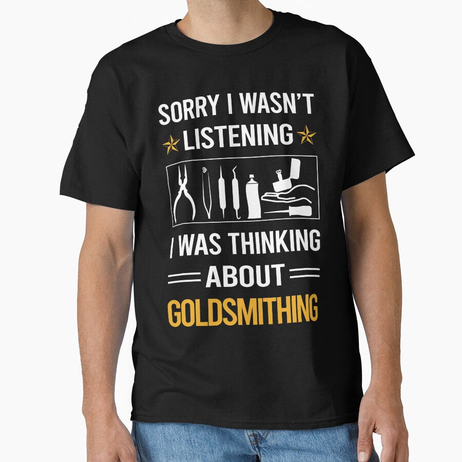 Funny Listening Goldsmithing Professional Artisan Oversized Tee Black