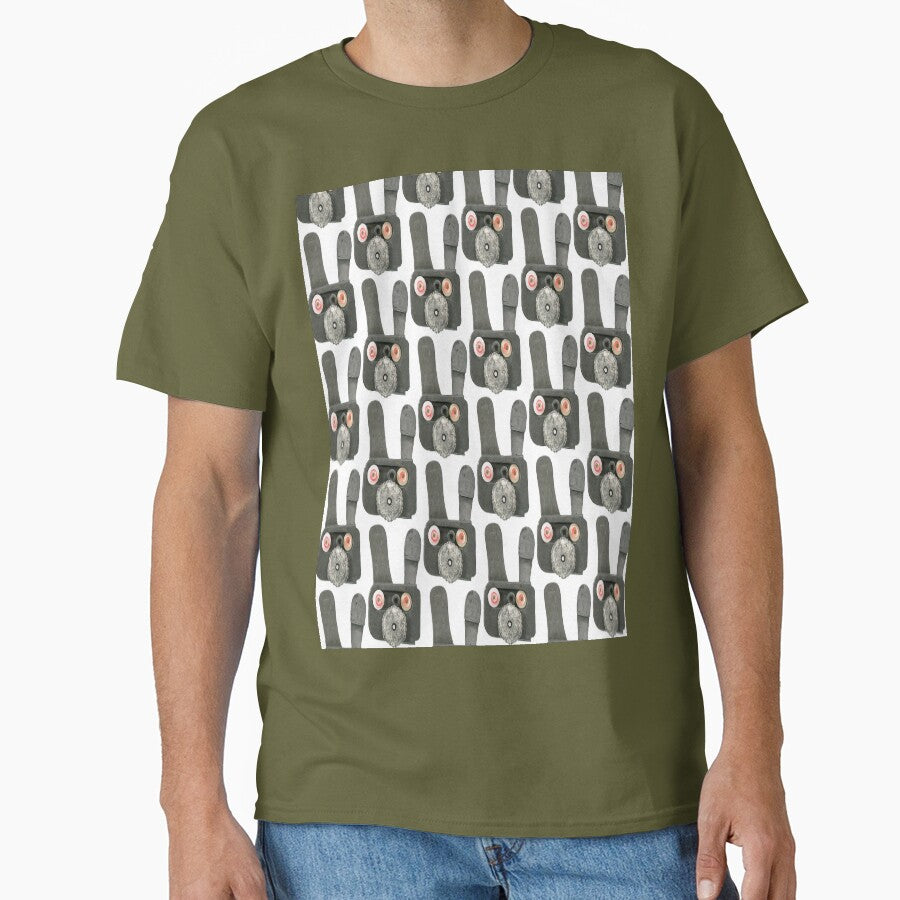 Pug Dog Portrait Oversized T-Shirt Cute Pet Lover Graphic Apparel Fatigue Green