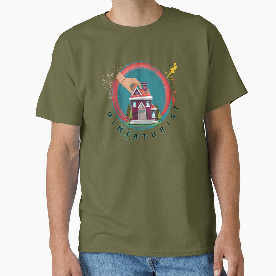 Miniature Maker Hobbyist Tee Cute Kawaii Oversized Graphic Shirt Fatigue Green